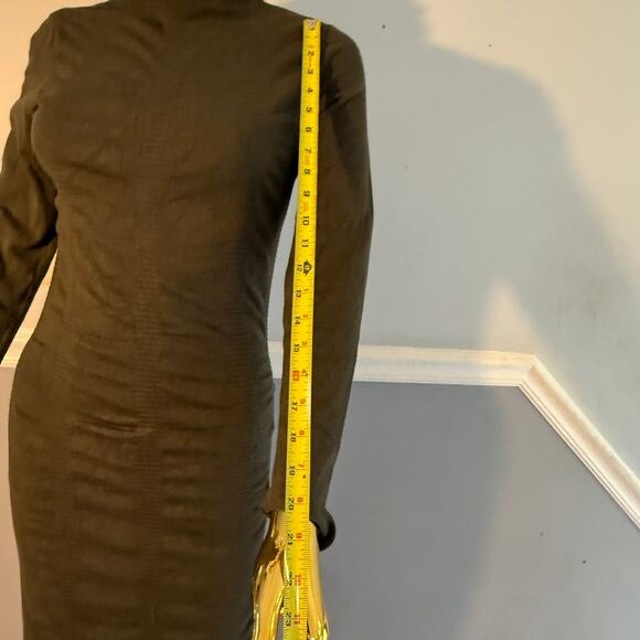 Love Always by FCT Olive Green Long Sleeve Bodycon Sweater Dress XL - Picture 6 of 7